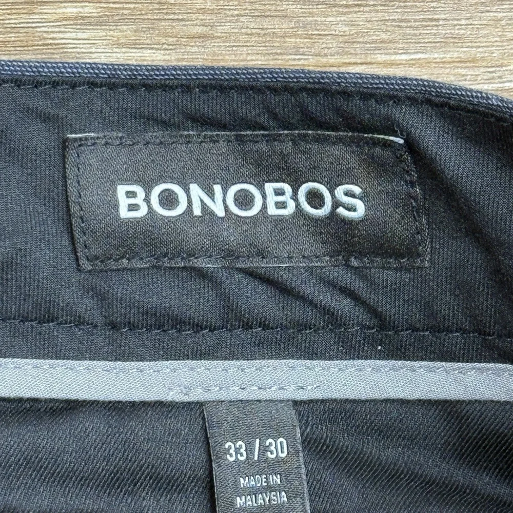Bonobos Monday Dress Pants Mens 33x30 Slim Fit Blue Flat Front Stretch Chinos
